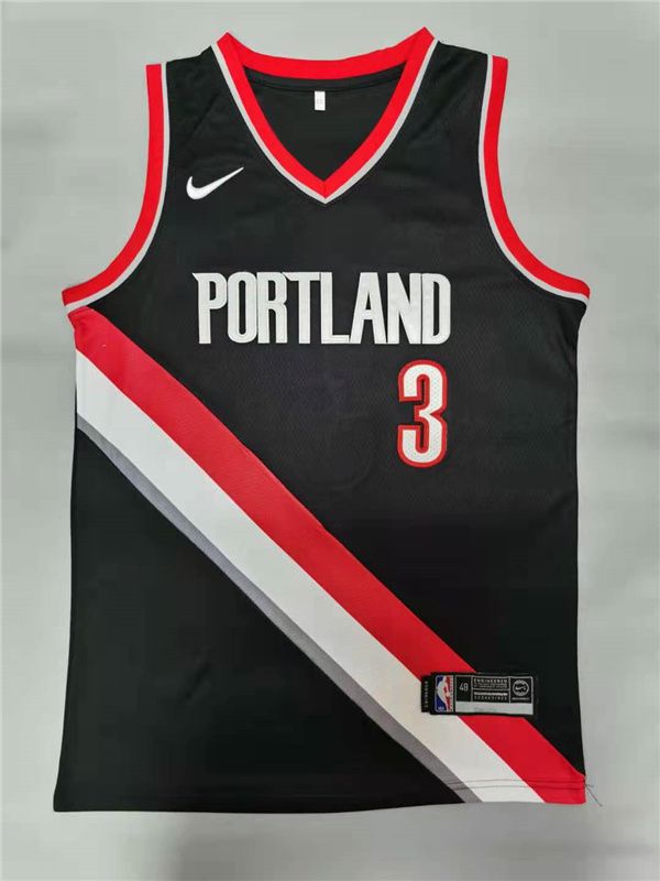 Men Portland Trail Blazers 3 Mccollum Black 2021 Nike Game NBA Jerseys